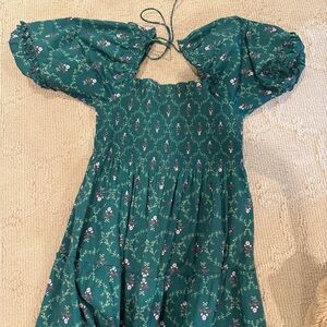 Hill House Green Floral Maxi Dress